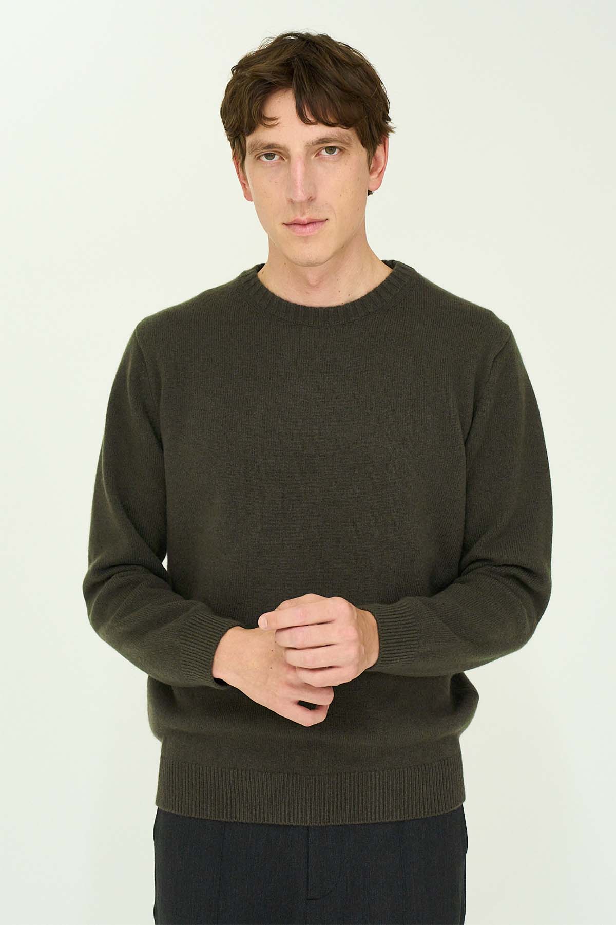 CASHMERE SILK WOOL CREWNECK