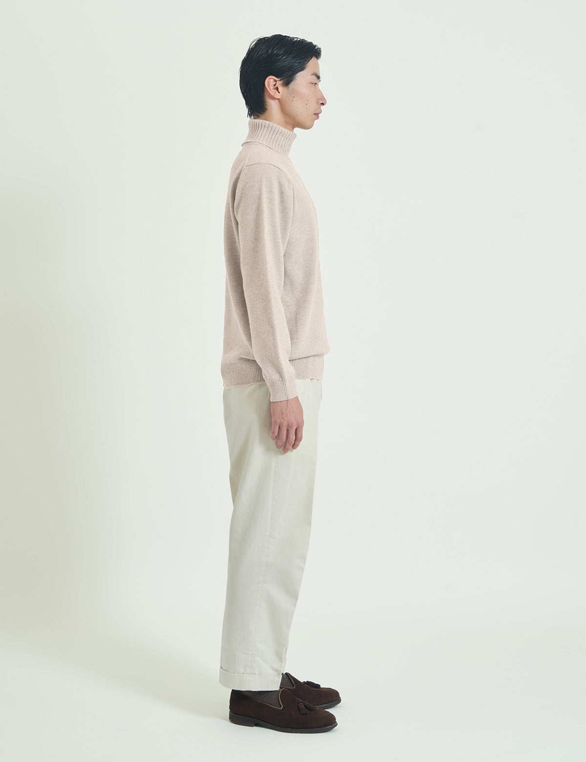 CASHMERE SILK WOOL TURTLENECK