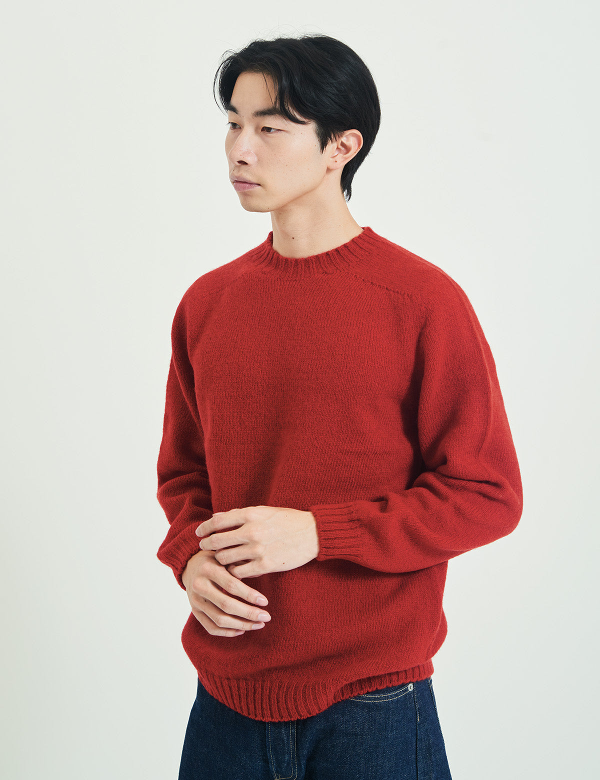 【UNISEX】SHETLAND WOOL CREWNECK SWEATER