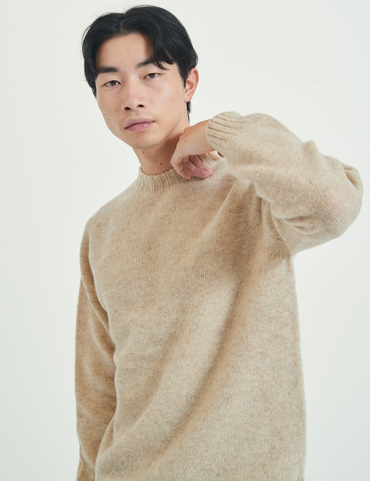 【UNISEX】SHETLAND WOOL CREWNECK SWEATER