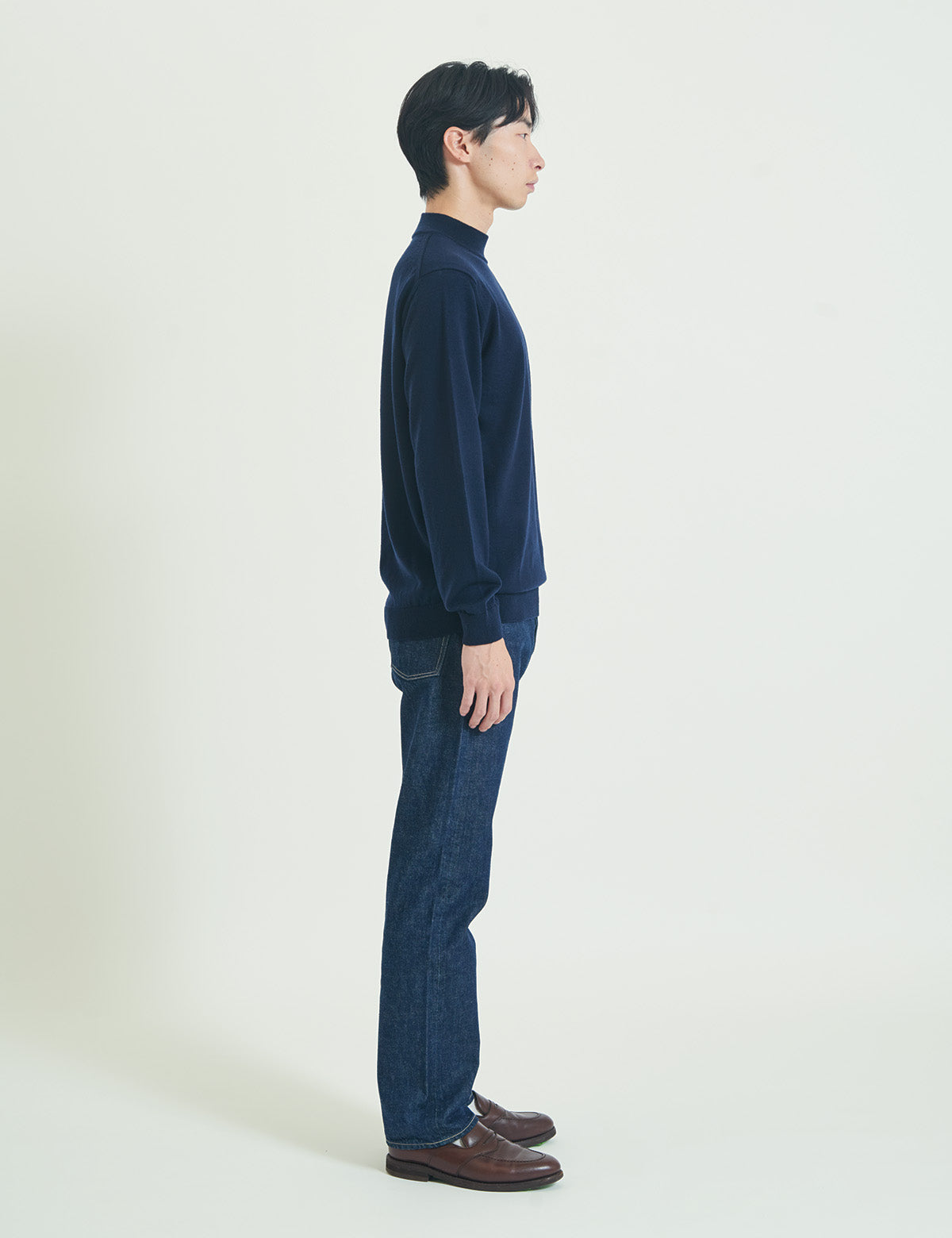 12G Lightweight Merino Wool Mockneck