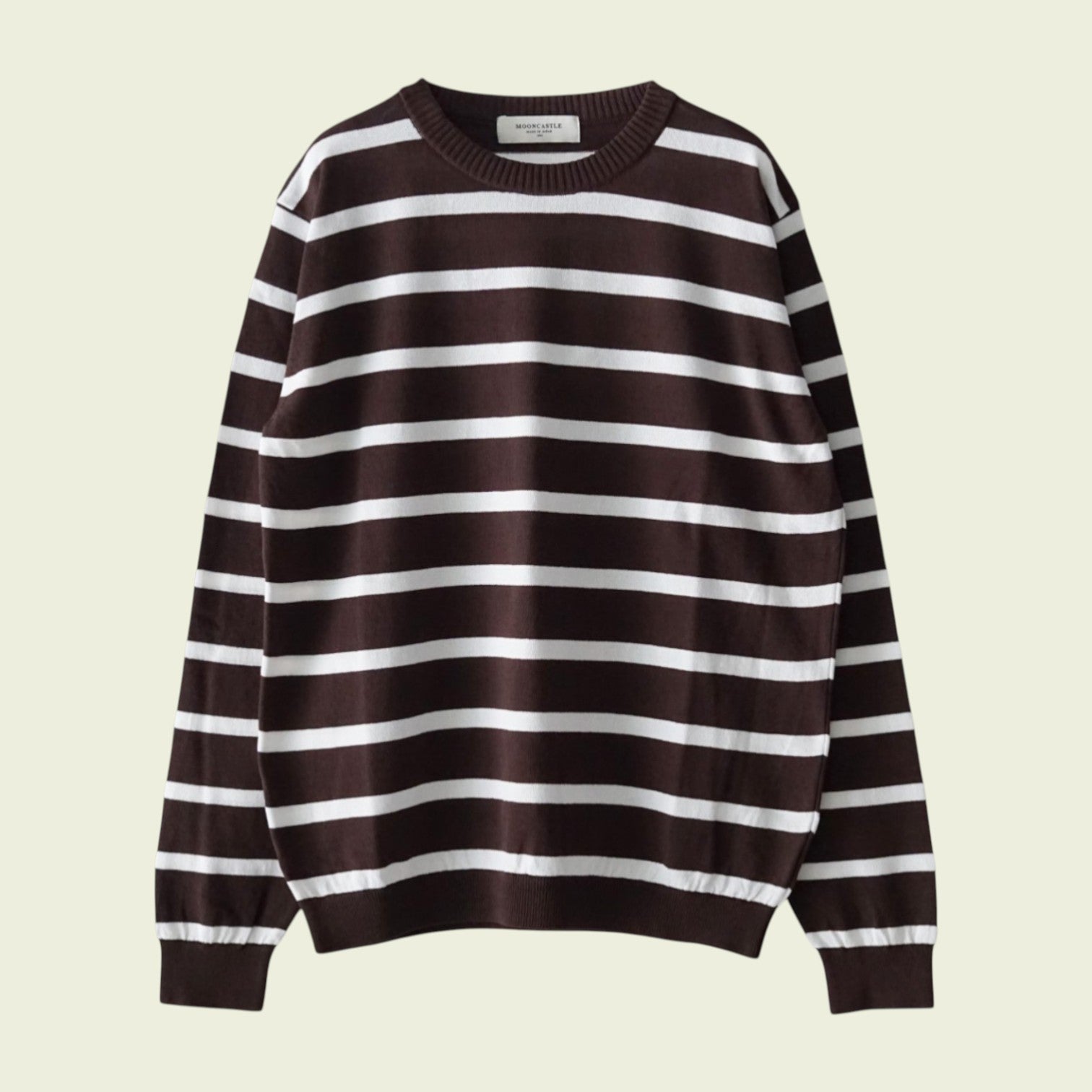 ICE COTTON BORDER LONG CREWNECK