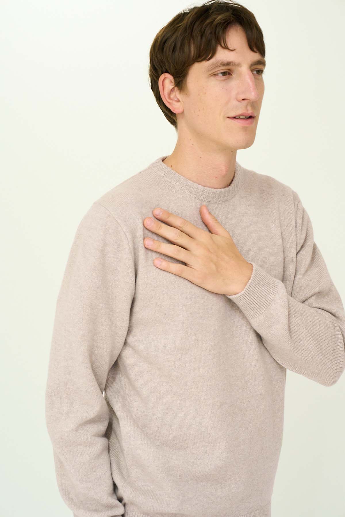 CASHMERE SILK WOOL CREWNECK