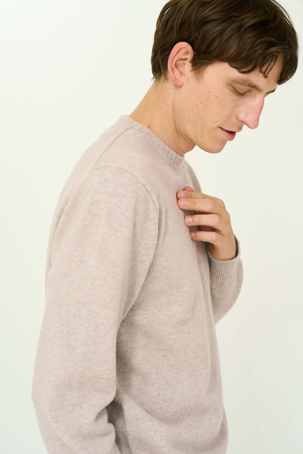 CASHMERE SILK WOOL CREWNECK