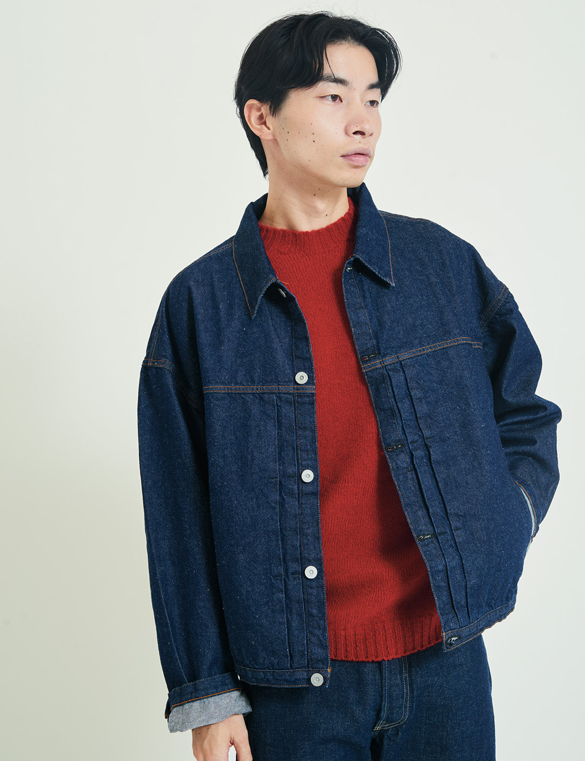 【UNISEX】SHETLAND WOOL CREWNECK SWEATER
