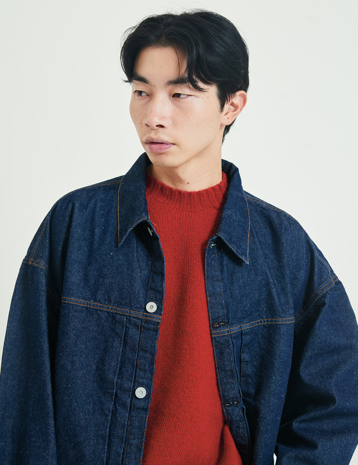 【UNISEX】SHETLAND WOOL CREWNECK SWEATER