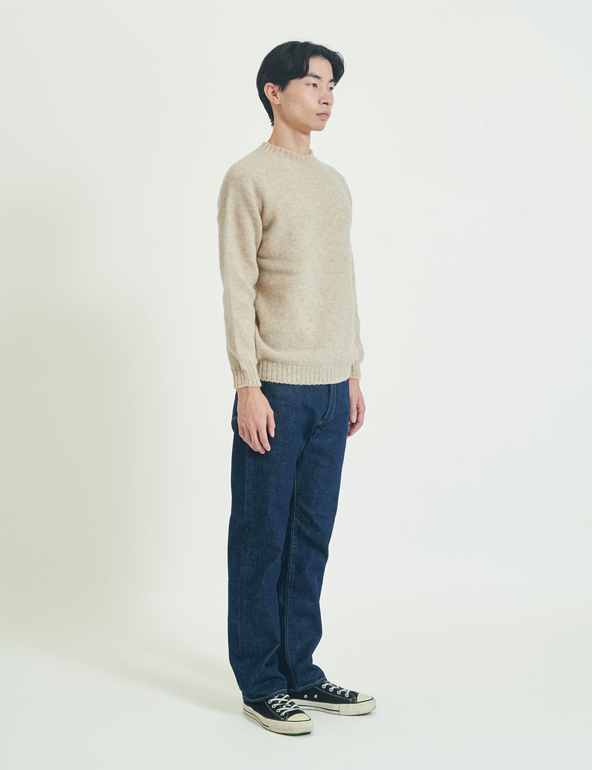 【UNISEX】SHETLAND WOOL CREWNECK SWEATER