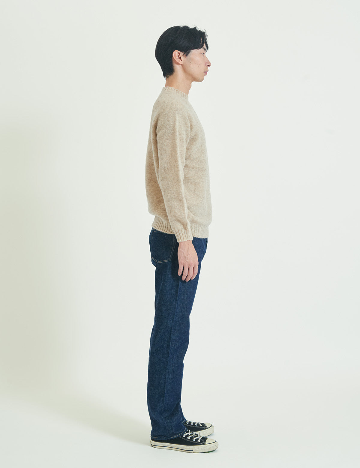 【UNISEX】SHETLAND WOOL CREWNECK SWEATER